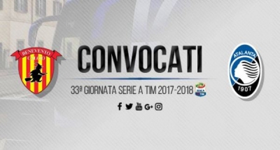 I convocati di Gasperini vs Benevento